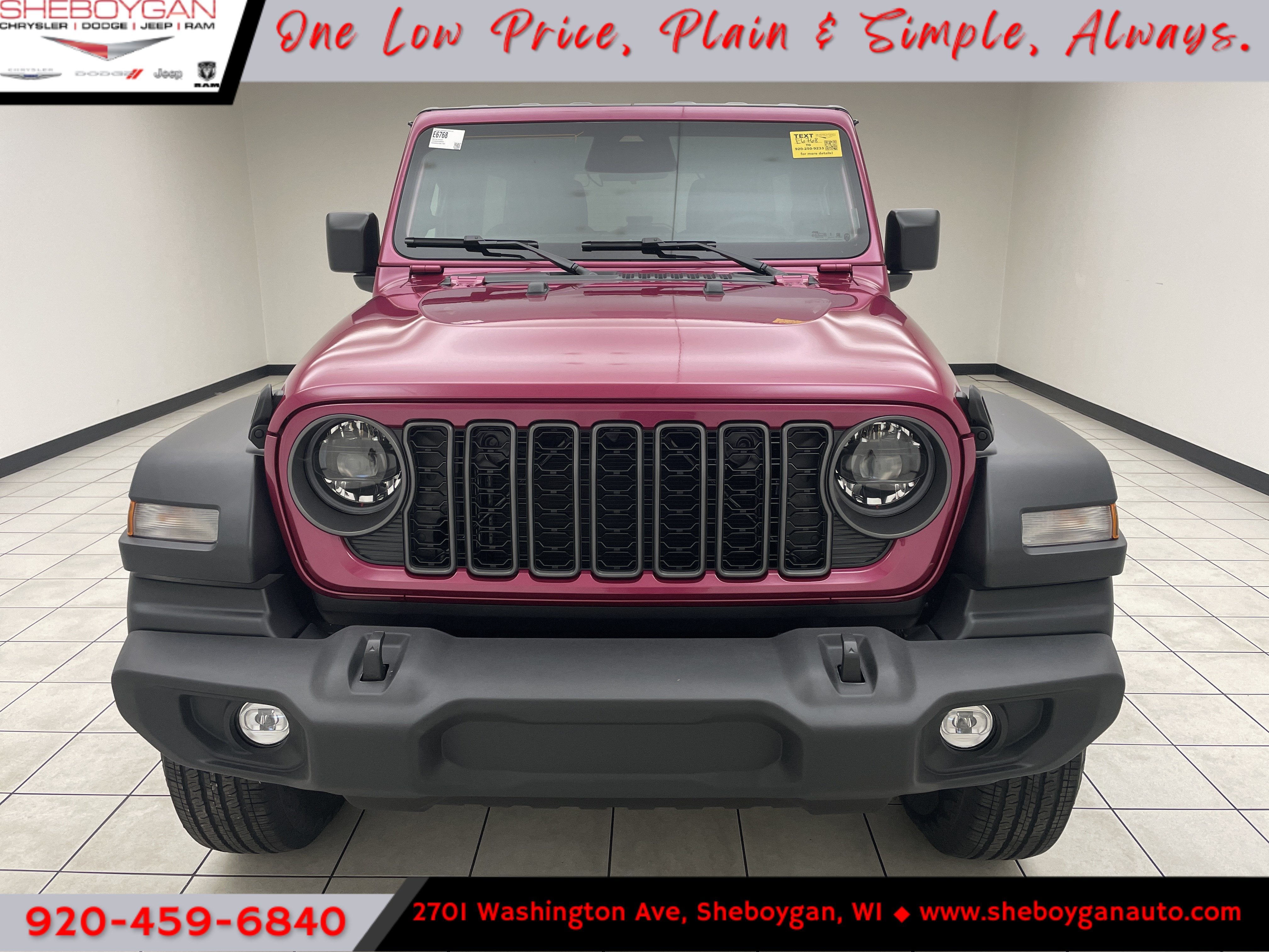 2026 Jeep Wrangler WRANGLER 4-DOOR SPORT S