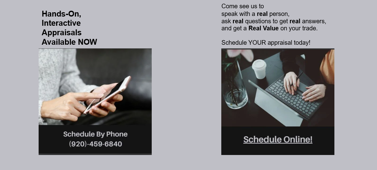 Schedule By phone 920 459 6849 or schedule online Sheboygan Chrysler Center in Sheboygan WI