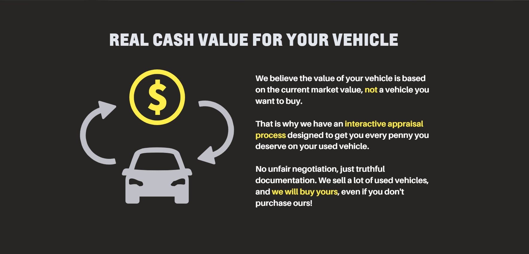 Real Cash value for your vehicle Sheboygan Chrysler Center in Sheboygan WI