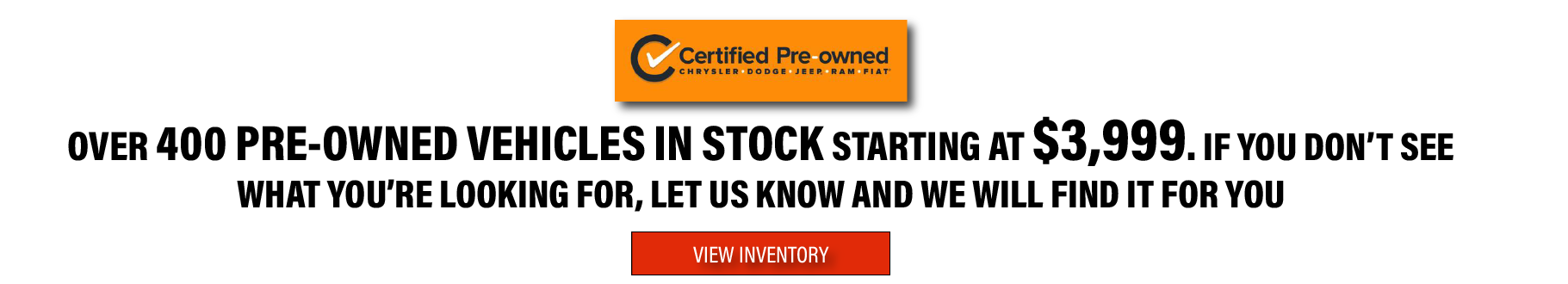 Check Out Our Certified Pre-Owned Inventory